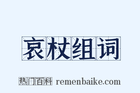 哀杖组词是什么意思的图片